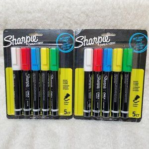 Sharpie Chalk Markers Wet Erase Medium Point, New Unopened 2 Packs of 5 Pack